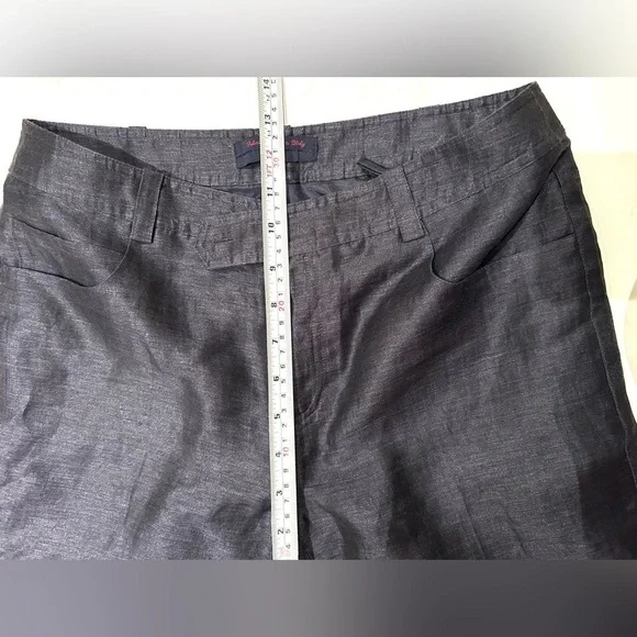 EQ:IQ navy linen pants made in Italy - Picture 4 of 11